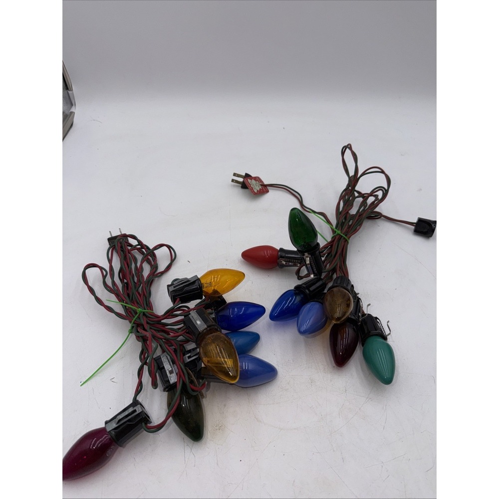 Lot Vintage C-9 Christmas Lights Strands  7 Bulbs Each Tested Working